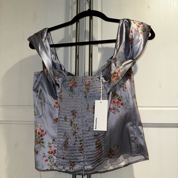NWT Reformation Lux Silk Top - Picture 3 of 4